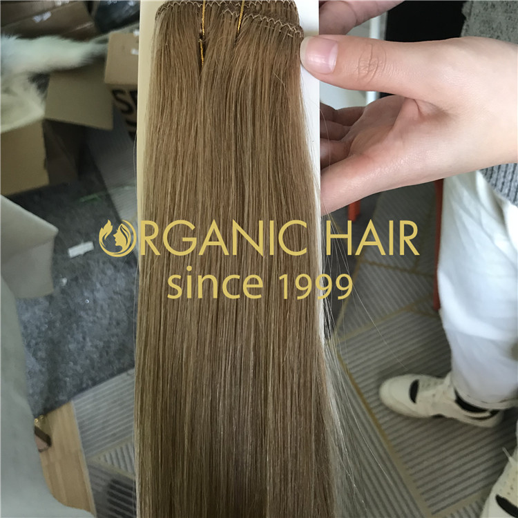 Silicone free machine tied hair wefts  H224